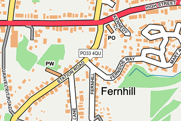 PO33 4QU map - OS OpenMap – Local (Ordnance Survey)