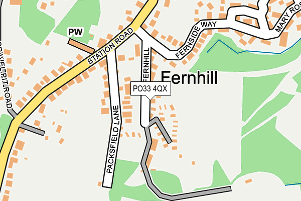 PO33 4QX map - OS OpenMap – Local (Ordnance Survey)