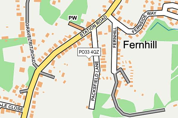 PO33 4QZ map - OS OpenMap – Local (Ordnance Survey)