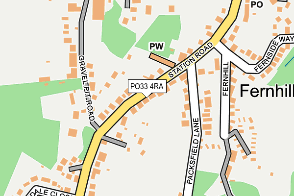 PO33 4RA map - OS OpenMap – Local (Ordnance Survey)