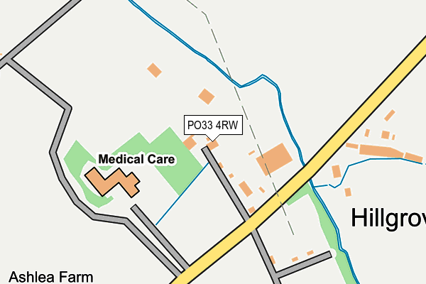 PO33 4RW map - OS OpenMap – Local (Ordnance Survey)