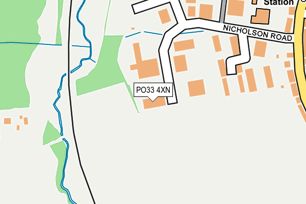 PO33 4XN map - OS OpenMap – Local (Ordnance Survey)