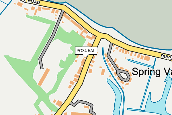 PO34 5AL map - OS OpenMap – Local (Ordnance Survey)