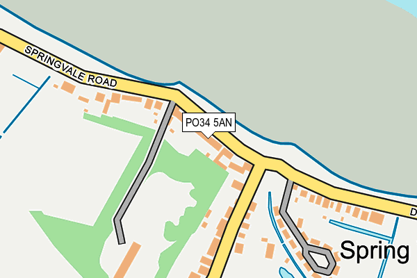 PO34 5AN map - OS OpenMap – Local (Ordnance Survey)