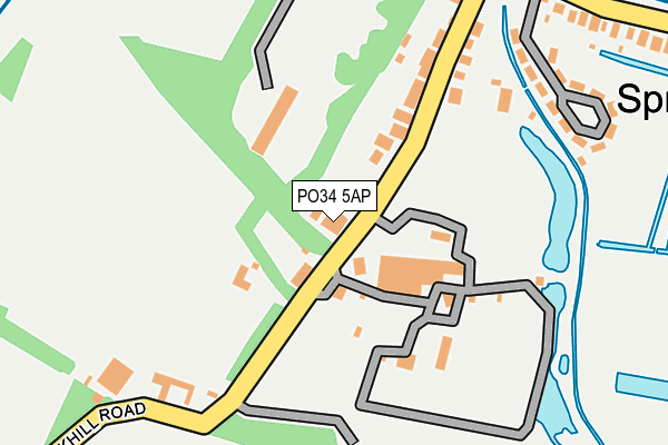 PO34 5AP map - OS OpenMap – Local (Ordnance Survey)