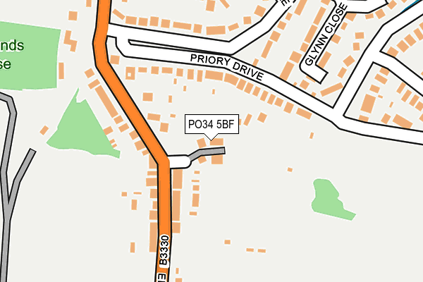 PO34 5BF map - OS OpenMap – Local (Ordnance Survey)