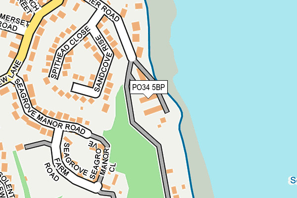 PO34 5BP map - OS OpenMap – Local (Ordnance Survey)