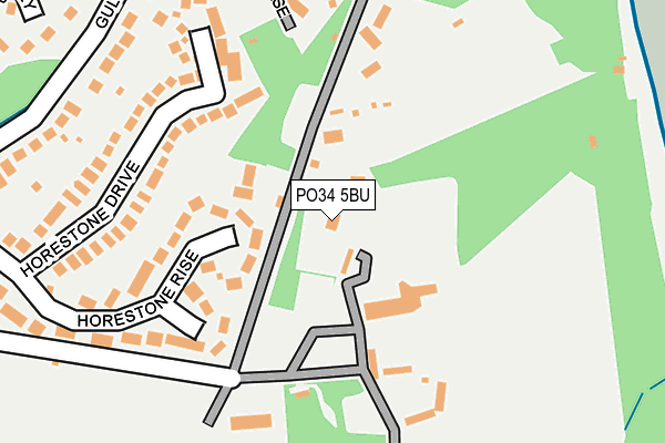 PO34 5BU map - OS OpenMap – Local (Ordnance Survey)