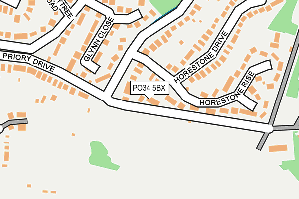 PO34 5BX map - OS OpenMap – Local (Ordnance Survey)