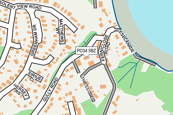 PO34 5BZ map - OS OpenMap – Local (Ordnance Survey)