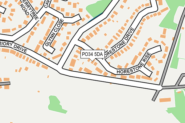 PO34 5DA map - OS OpenMap – Local (Ordnance Survey)