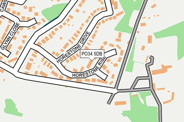 PO34 5DB map - OS OpenMap – Local (Ordnance Survey)