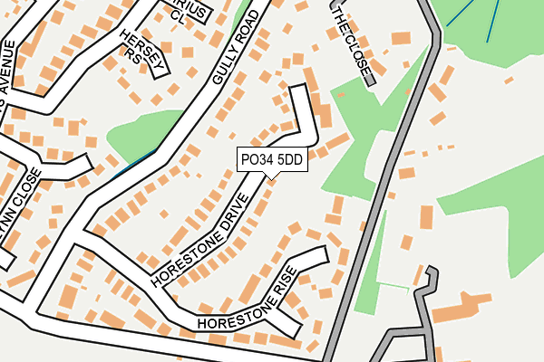 PO34 5DD map - OS OpenMap – Local (Ordnance Survey)