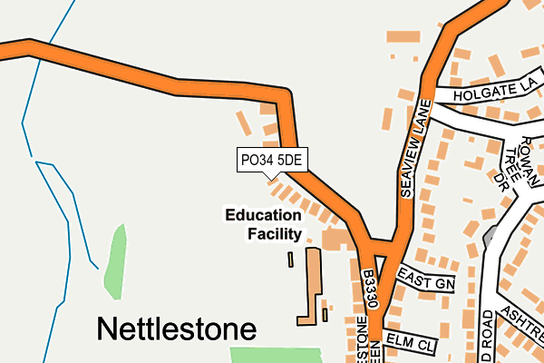 PO34 5DE map - OS OpenMap – Local (Ordnance Survey)