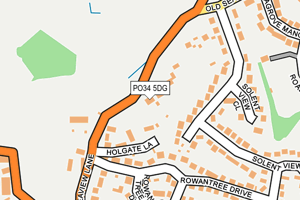 PO34 5DG map - OS OpenMap – Local (Ordnance Survey)