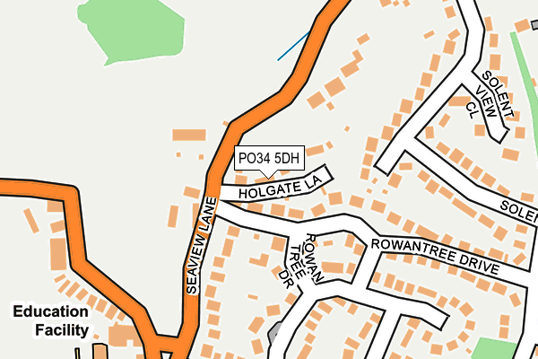 PO34 5DH map - OS OpenMap – Local (Ordnance Survey)