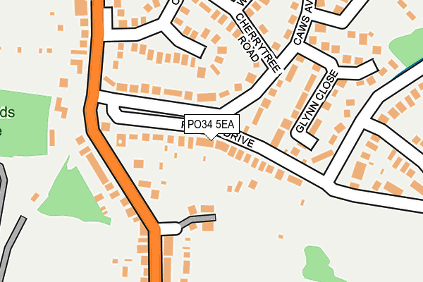 PO34 5EA map - OS OpenMap – Local (Ordnance Survey)