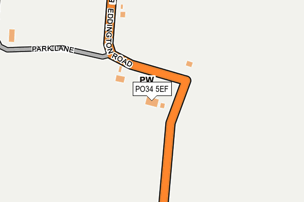 PO34 5EF map - OS OpenMap – Local (Ordnance Survey)