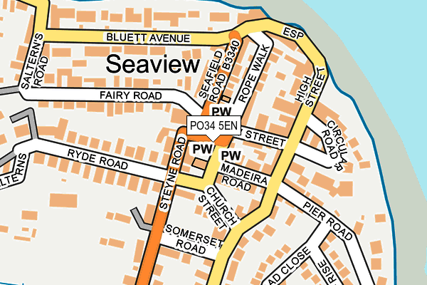 PO34 5EN map - OS OpenMap – Local (Ordnance Survey)