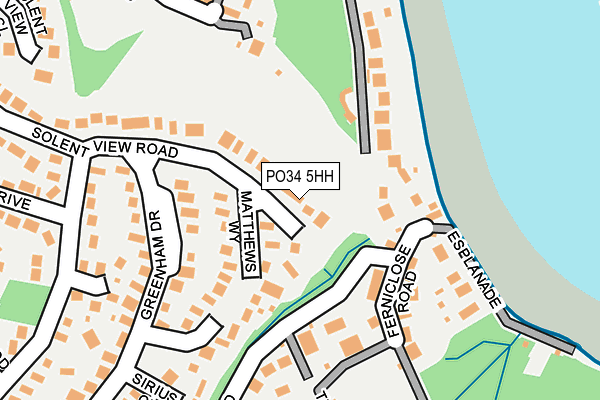 PO34 5HH map - OS OpenMap – Local (Ordnance Survey)