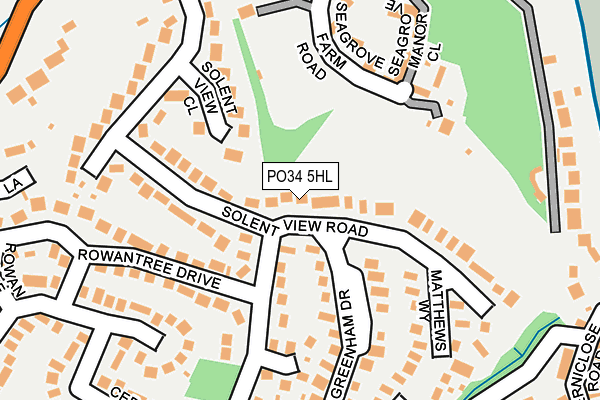 PO34 5HL map - OS OpenMap – Local (Ordnance Survey)