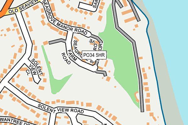 PO34 5HR map - OS OpenMap – Local (Ordnance Survey)