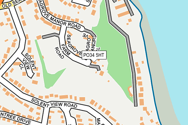 PO34 5HT map - OS OpenMap – Local (Ordnance Survey)