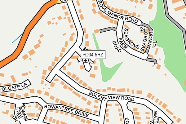 PO34 5HZ map - OS OpenMap – Local (Ordnance Survey)