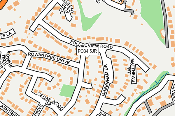 PO34 5JR map - OS OpenMap – Local (Ordnance Survey)