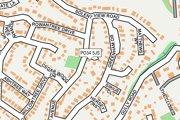 PO34 5JS map - OS OpenMap – Local (Ordnance Survey)