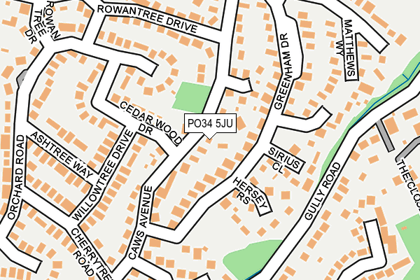 PO34 5JU map - OS OpenMap – Local (Ordnance Survey)