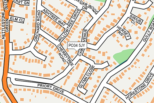 PO34 5JY map - OS OpenMap – Local (Ordnance Survey)