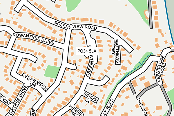 PO34 5LA map - OS OpenMap – Local (Ordnance Survey)