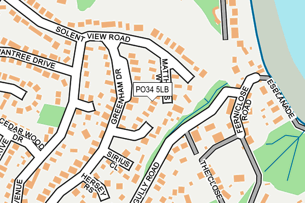 PO34 5LB map - OS OpenMap – Local (Ordnance Survey)