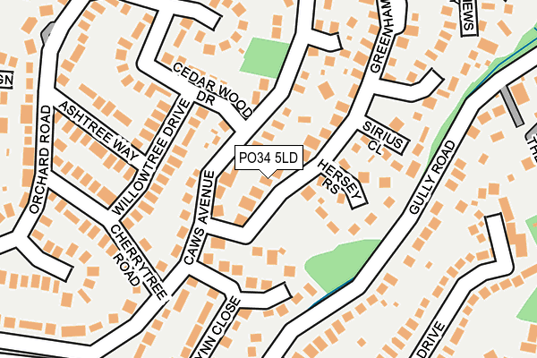 PO34 5LD map - OS OpenMap – Local (Ordnance Survey)