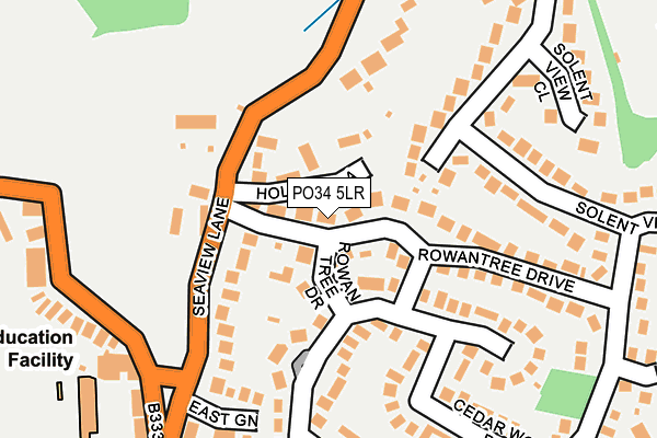 PO34 5LR map - OS OpenMap – Local (Ordnance Survey)