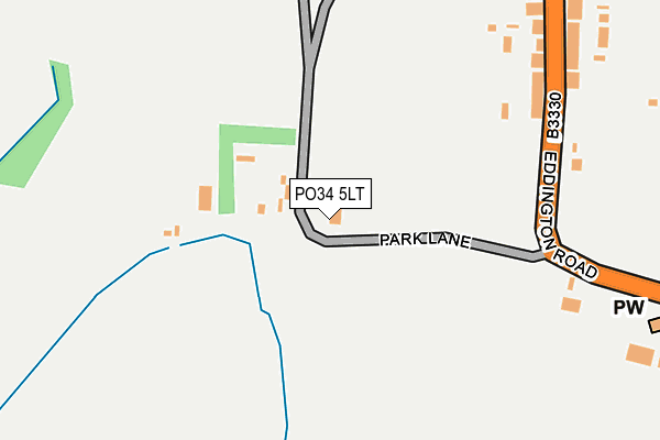 PO34 5LT map - OS OpenMap – Local (Ordnance Survey)