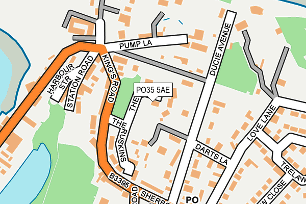 PO35 5AE map - OS OpenMap – Local (Ordnance Survey)