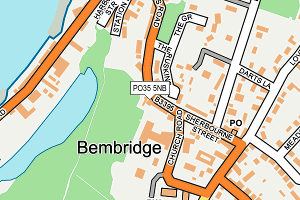 PO35 5NB map - OS OpenMap – Local (Ordnance Survey)