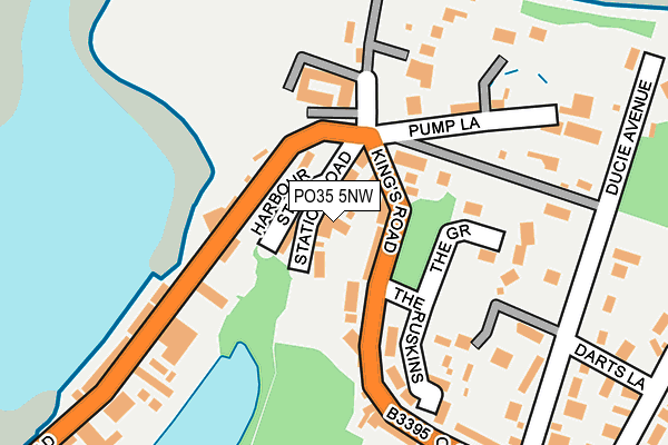 PO35 5NW map - OS OpenMap – Local (Ordnance Survey)