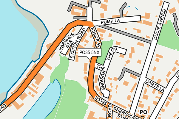 PO35 5NX map - OS OpenMap – Local (Ordnance Survey)