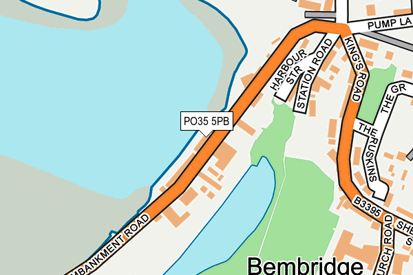 PO35 5PB map - OS OpenMap – Local (Ordnance Survey)