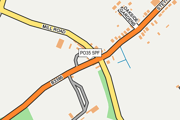 PO35 5PF map - OS OpenMap – Local (Ordnance Survey)