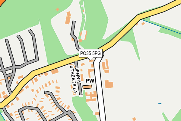 PO35 5PG map - OS OpenMap – Local (Ordnance Survey)