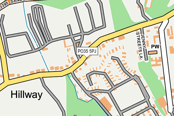 PO35 5PJ map - OS OpenMap – Local (Ordnance Survey)