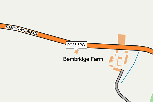 PO35 5PW map - OS OpenMap – Local (Ordnance Survey)