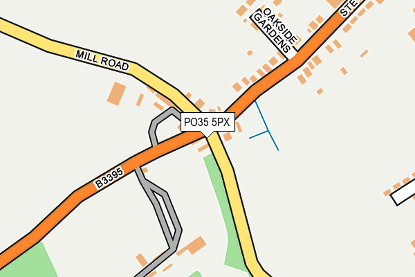 PO35 5PX map - OS OpenMap – Local (Ordnance Survey)