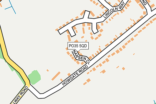 PO35 5QD map - OS OpenMap – Local (Ordnance Survey)