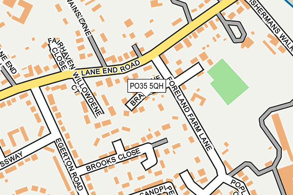 PO35 5QH map - OS OpenMap – Local (Ordnance Survey)