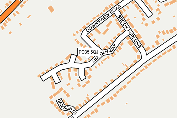 PO35 5QJ map - OS OpenMap – Local (Ordnance Survey)